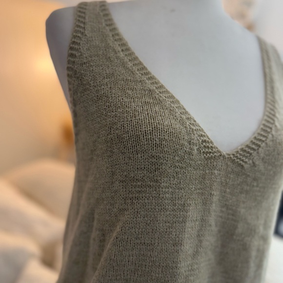 Sage V-Neck Sweater  tank in Light Brown - Picture 4 of 8